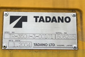 2004 Rough Terrain Crane TADANO TR350M-3