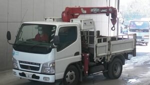2003 Mitsubishi CANTER Flat Body Crane Truck FE73EB 3 Ton