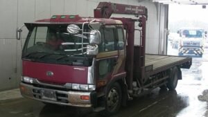 1997 Nissan CONDOR Flat Body Crane Truck PK251HV 7 Ton