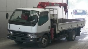 2001 Mitsubishi CANTER Flat Body Crane Truck FE63EE 3 Ton