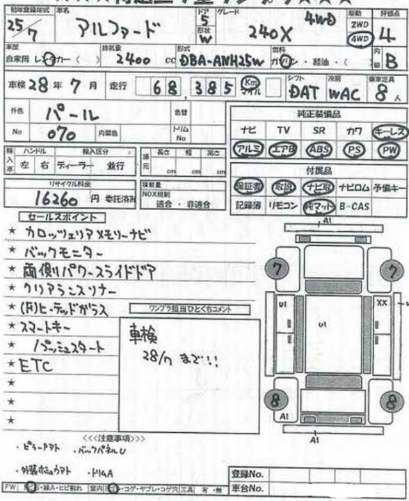 2013 Toyota Alphard ANH25W 240X - Image 9