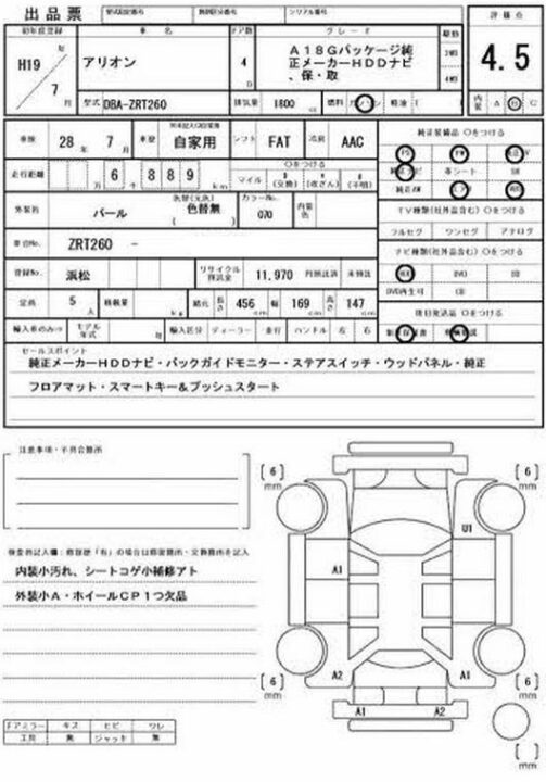 2007 Toyota Allion ZRT260 A18 G package - Image 14