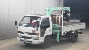 1992 Isuzu ELF Flat Body Crane Truck U-NKR66LR 2 Ton