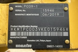 2019 Mini Excavator KOMATSU PC09-1