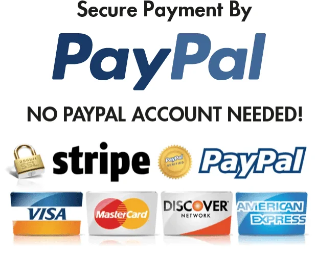 Payment options, paypal, stripe and credit cards